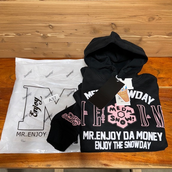 NEW Men’s Snow Day x MEDM Rapper Snowday Black Hoodie Sweatshirt M Medium NWT - Picture 3 of 16